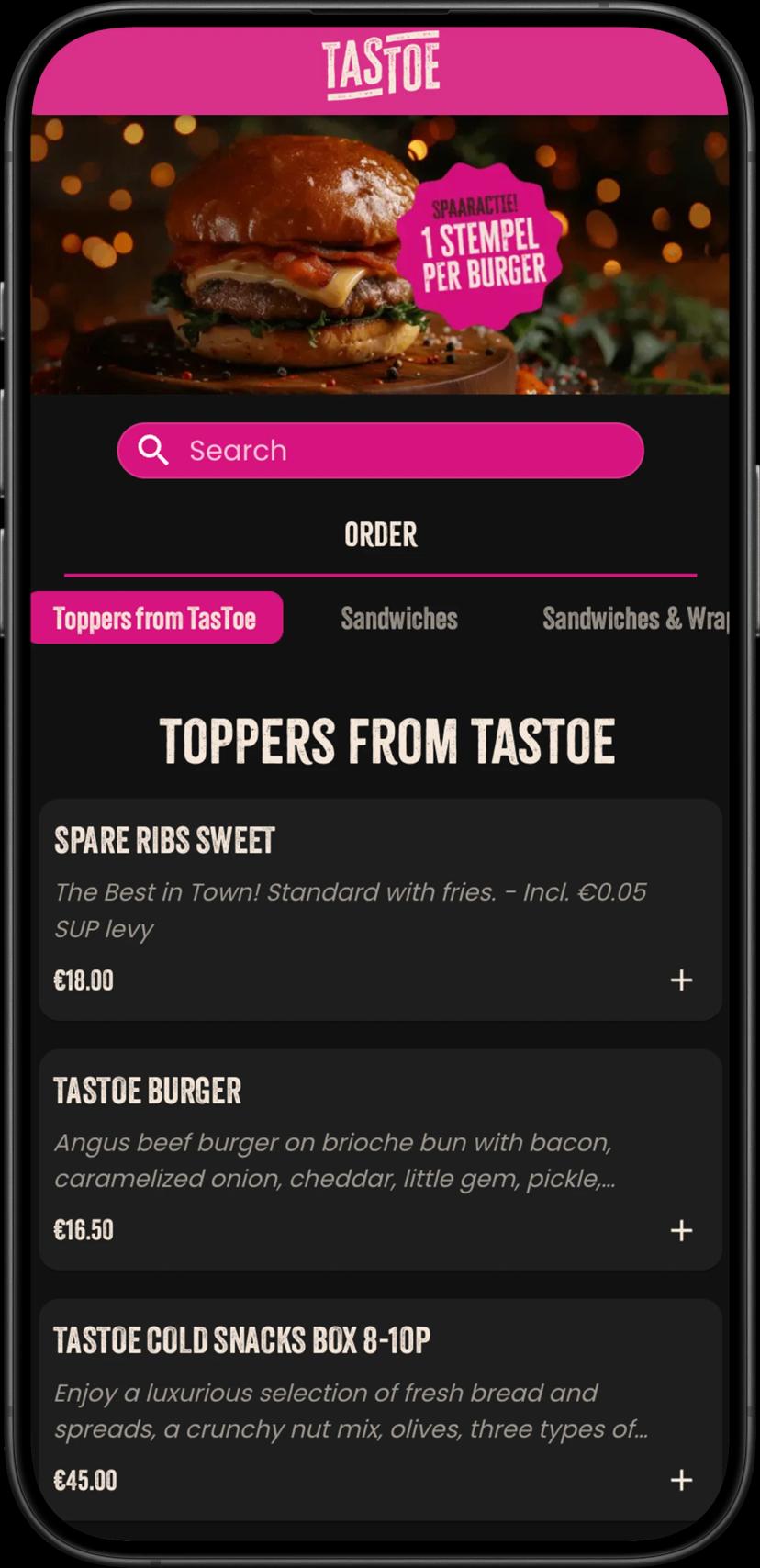 Jamezz QR ordering at Tastoe restaurant - Mobile QR menu ordering system for hospitality