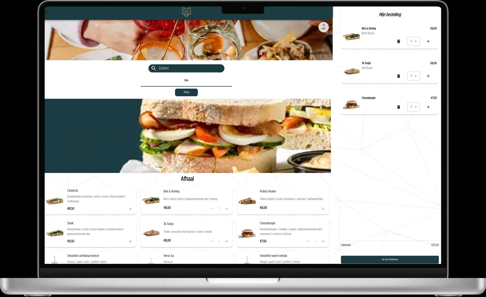 Jamezz online ordering webshop - De Beren online ordering and delivery