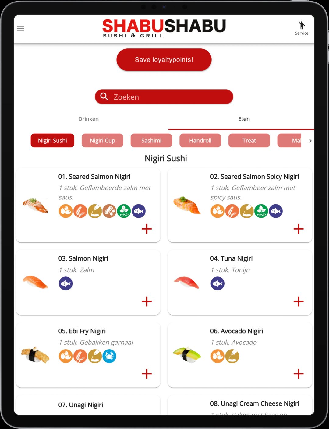 Jamezz All You Can Eat tablet ordering - shabu-shabu