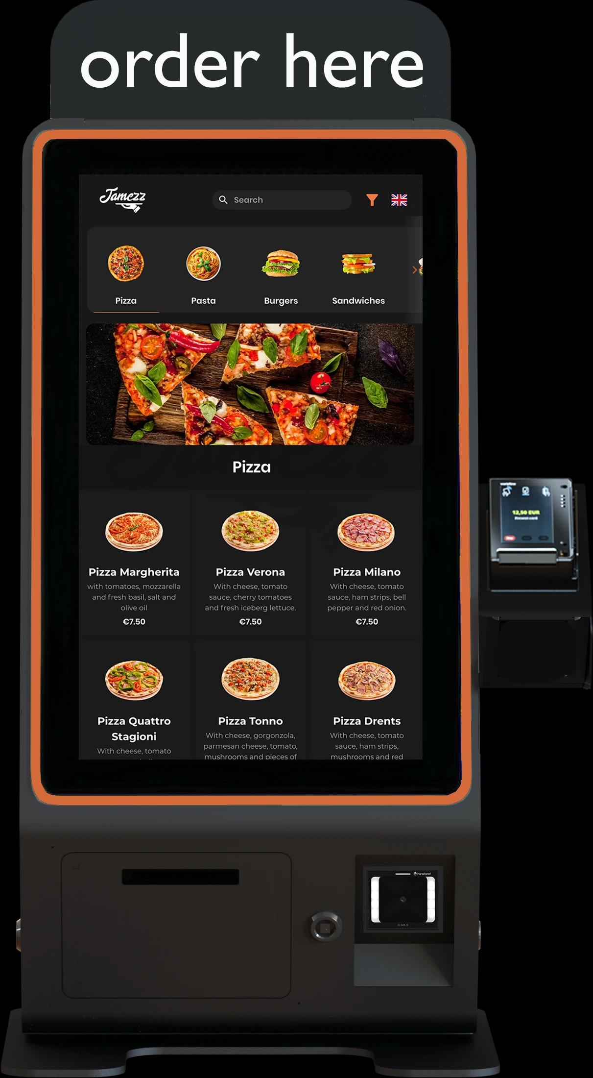 Jamezz Selbstbestell-Kiosk - Interaktives Touchscreen-Terminal für Restaurants und Gastronomiebetriebe